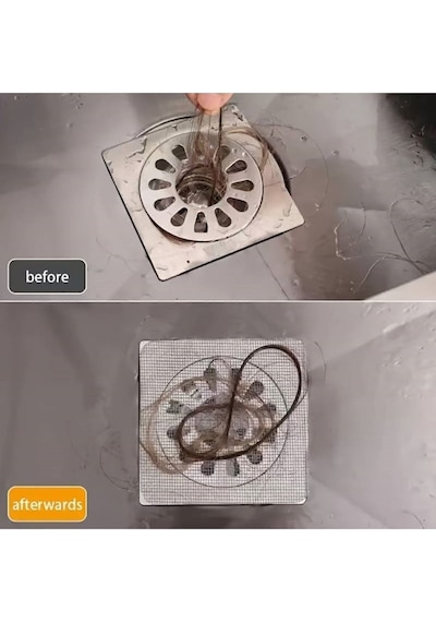 Mainshop 30 Adet Yapışkanlı Tek Kullanımlık Banyo Gider Saç Kıl Tutucu Ve Mutfak Evye Çöp Ayırma Süzgeci