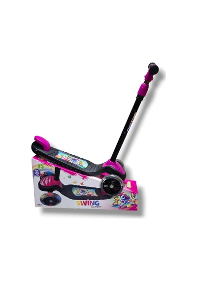 3 Tekerlekli Led Işıklı Çocuk Scooter Pembe
