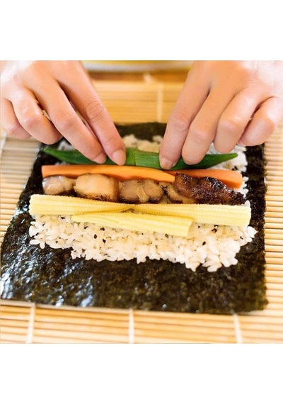 Bamboo Bambu Sushi Sarma Hasırı Sushi Wrapping Mat Çok Renkli
