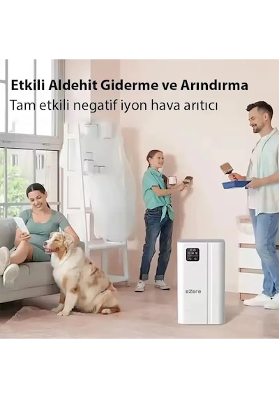 Ezere Fullclean Pro Have Temizleme Cihazı 350 Cadr Led Ekran İyon Ve Sessiz Çalışma İle Toz Duman Poleni %99.9 Filtreler. Temiz Hava- 5775 Beyaz