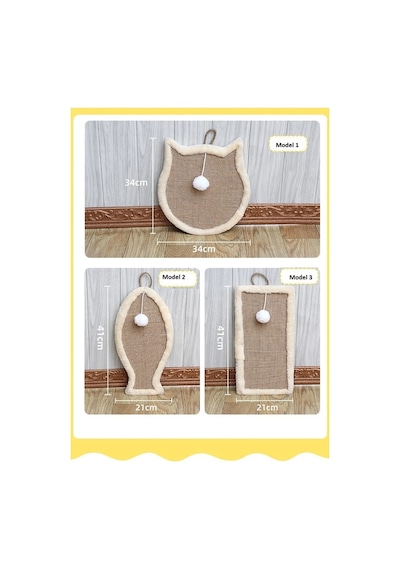 Nursoft Sisal Aşınmaya Dayanıklı Kedi Tırmalama Oyuncağı 34 x 34 CM