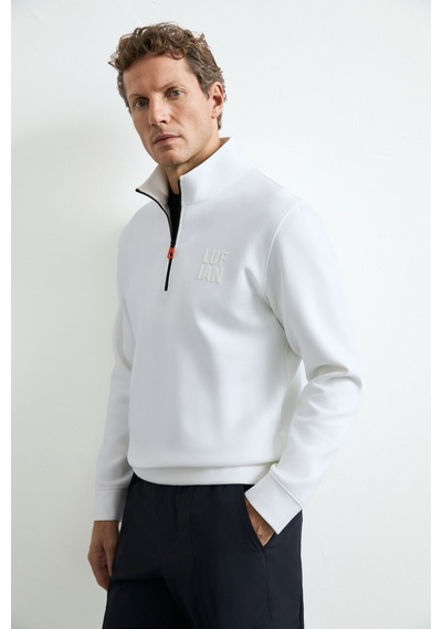 Lufian Chase Erkek Sweatshirt Kırık Beyaz Kırık Beyaz 112030213100510