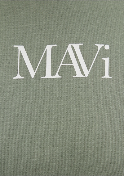 Mavi - Mavi Logo Baskılı Yeşil Tişört 1611594-81976 Yeşil