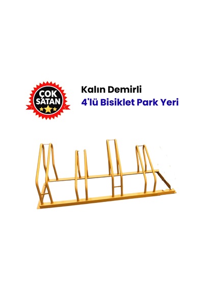 Bisiklet Park Yeri Dörtlü , Kalın Profilli Bisiklet Park Demiri