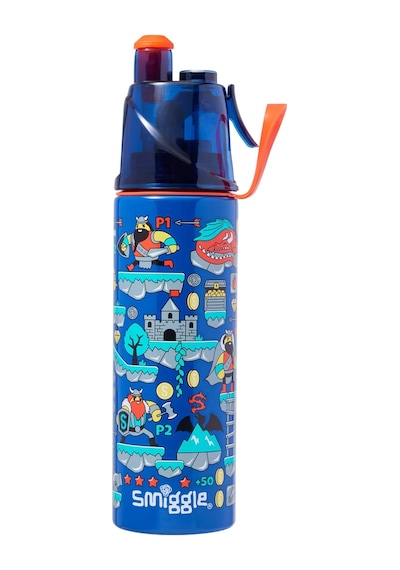 Smiggle - Livin Su Püskürtmeli 500ml Çelik Matara Desenli