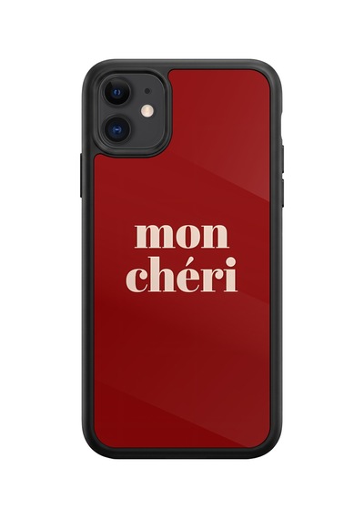 İphone 11 Uyumlu Moncheri Desenli Kamera Korumalı Darbelere Dayanıklı Kılıf 1036-moncheri-iphone11