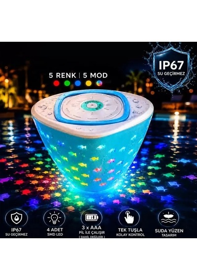 Hubrendy Sh Powermaster Pm-25535 Havuz İçin Yüzen Led Işık