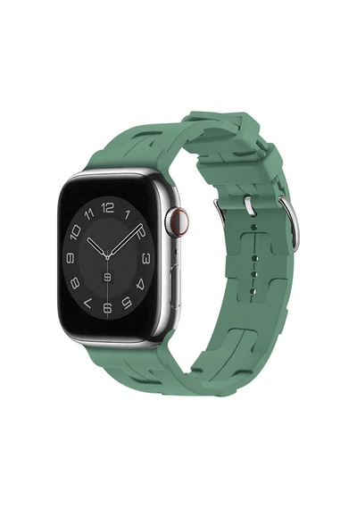 Apple Watch 7 45mm Uyumlu Krd-92 Silikon Kordon, Mavi Açık