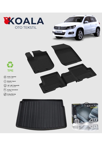 Volkswagen Tiguan 2008-2015 Sahler Paspas + Bagaj Havuz Seti