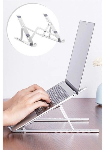M M Ayarlanabilir Dizüstü Destek Tabanı Tamamen Katlanabilir Taşınabilir Laptop Yükseltici