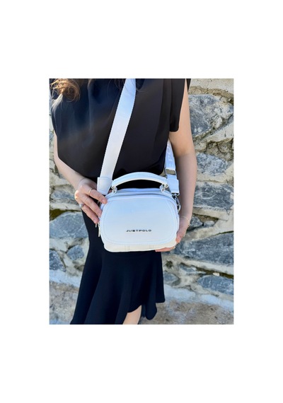 Just Polo Kadın Yeni Sezon Yumuşak Deri Şal Detaylı Ayarlanabilir Askılı Şık El Ve Omuz Çantası Shopper Krem 27906231