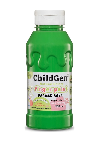Childgen Süper Yıkanabilir Parmak Boya 350ml - Yeşil
