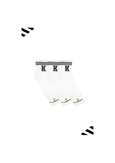 Kardeşler Çorap Unisex K Harfi Desenli Tenis Çorap Harfli Çorap 3'lü Paket Beyaz - 530648206 Beyaz