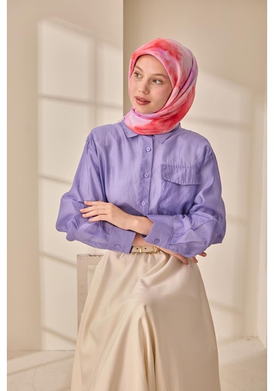 Silk Home Olinda İpek Eşarp 47004-21 Tozpembe, Yavruağzı, Pembe, Mor