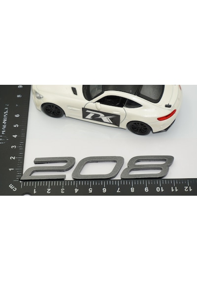 Dk Tuning Peugeot Yeni 208 Bagaj 3m 3d Koyu Gri Abs Yazı Logo