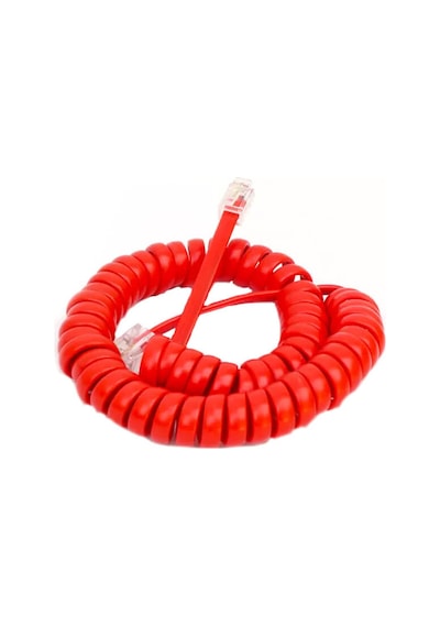 2M Spiral Telefon Ahize Kablosu - Kırmızı