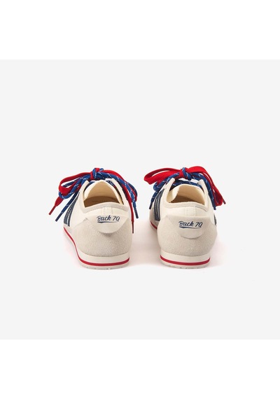 Back70 Erkek Bağcıklı Süet Spor & Sneaker Ayakkabı B26 Beyaz - Mavi