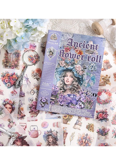 Retro Temalı Çıkartma Ve Sticker Kitabı 24 Sayfa Estetik Journal Malzemesi 1 Adet Çok Renkli