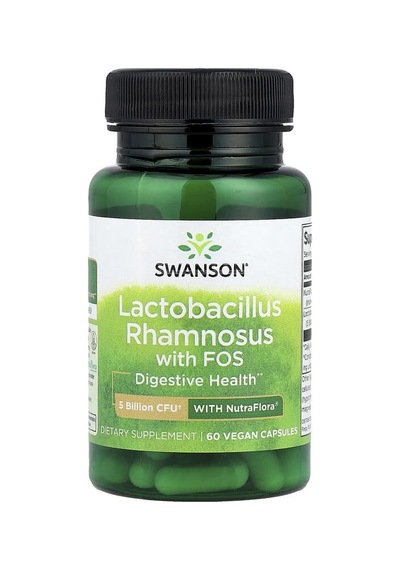 Swanson Vitamins, Lactobacillus Rhamnosus With Fos, 60 Vegan Capsules