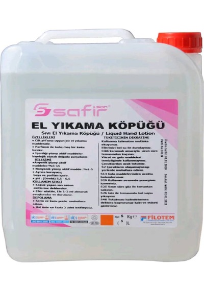 Safir El Yıkama Köpüğü 5 KG Safir El Yıkama Köpüğü 5 KG