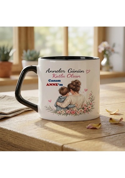 Anneler Günü Hediyesi Anneye Kupa Bardak Anne Hediye Anneye Anne Kupa Bardağı Anne&erkek Çocuk Beyaz