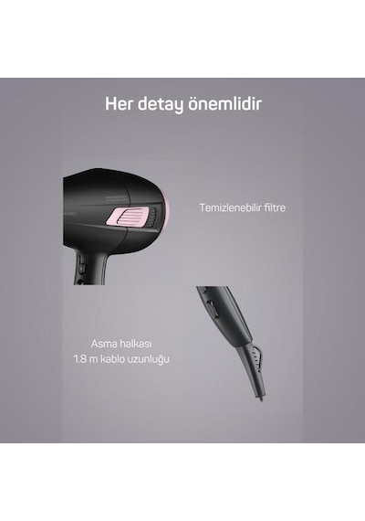 Arzum Ar5098 Saloncare Profesyonel Saç Kurutma Makinesi - Siyah - 2200 Watt