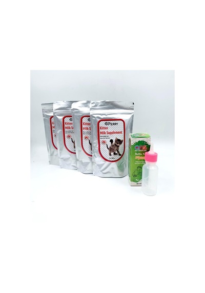 Perry Yavru Kedi Süt Tozu 4 Adet + Biberon 60 ML