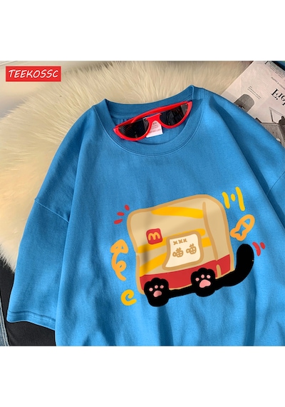 Noıssey Urban Pop Graphic Kadın Tişört Koleksiyonukod 5263 Bebe Mavi