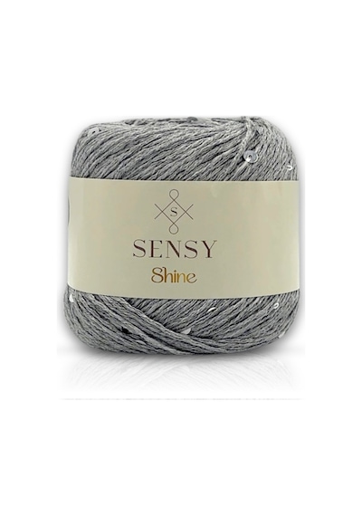 Sensy Shine Pullu Örgü Ipi Pullu Ip Gri