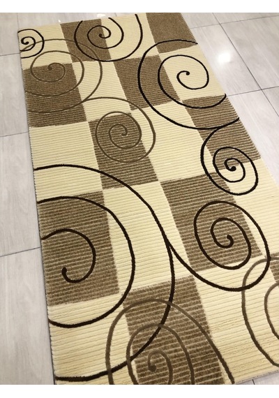 Saray Halı Vizyon 10325 A 100X200 Kahve Krem 2 Metre Yolluk !