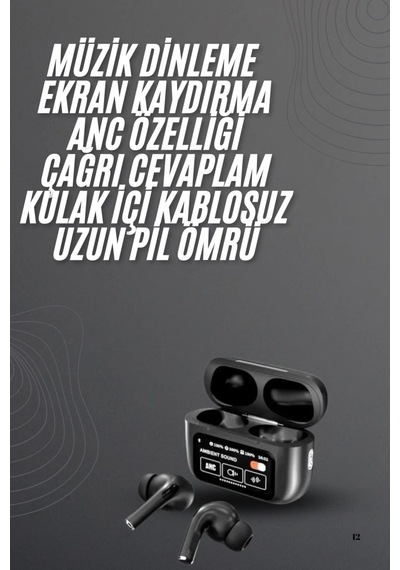 Yeni Nesil Pro Ekranlı Bluetooth Kulaklık 5.0 Bluetooth