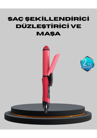 5 Kademeli Seramik Saç Düzleştirici Düz Ve Kıvırcık Mod, 26 Mm Plaka, Profesyonel Saç Şekillendirme