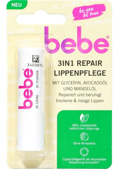 Bebe Zartpflege Koruyucu 3in1 Doğal Dudak Bakım Lip 4,9gr