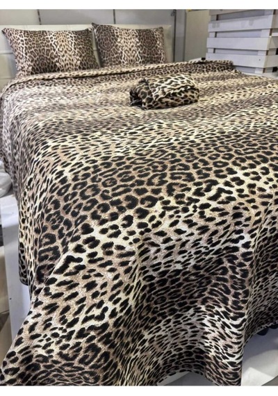 Leopar Desenli Battal Boy Pike 220x240 Cm Cesur Tarz, Hafif Konfor Çok Renkli