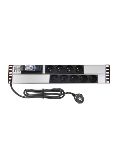 Amp Connect 19" 2u 9'lu Fransız Ups Sigortalı Kabinet Grup Prizi Pdu -16a