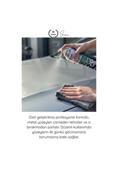 Parlatıcı Paslanmaz Çelik Yüzey Temizleyici Parlatıcı Sprey 500 Ml Ankastre Fırın Davlumbaz Buzdola