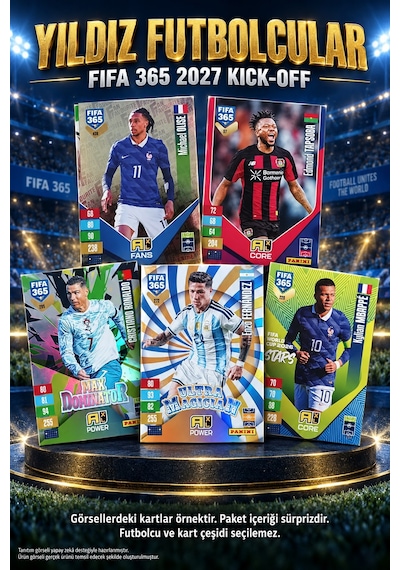 Panini Fıfa 365 2027 Adrenalyn Xl Kick-off Futbolcu Kartı 4 Paket + 1 Limited Edition - 25 Adet Kart