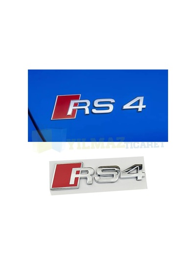 Audi Rs4 Bagaj Logo Yazı Arma Amblem Paslanmaz Çelik