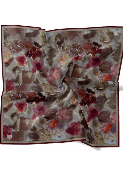 Levidor Lotus Desen Eşarp - 06108 Gri-mürdüm-10