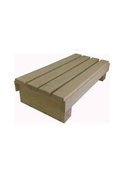 10 Cm Yükseklikte Doğal Ahşaptan Ev Içi Kullanıma Uygun Kaymaz Tabanlı Step Tahtası 25 Cm X 50 Cm