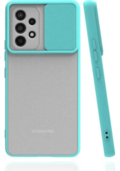 Samsung Galaxy A23 ile Uyumlu Kapak Lensi Açılır Kapanır Kamera Korumalı Silikon Kılıf