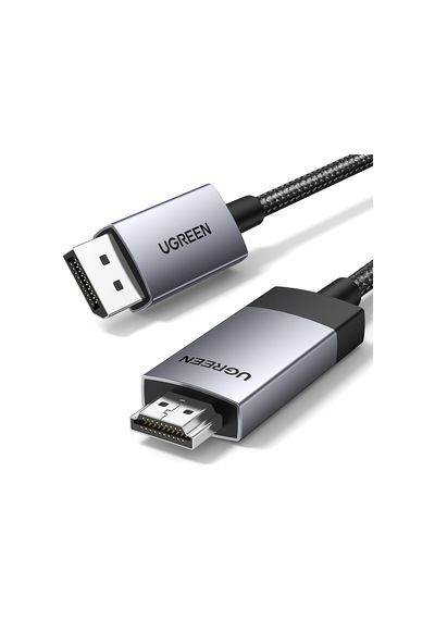 4k 60hz Displayport Hdmı Kablosu Tek Yönlü Dp 1.2 - Hdmı 2.0 Kablosu Hdr Aktif Alüminyum Örgülü Dp&apos Den Hdmı&apos Ya Dönüştürücü Çoklu Ekran İçin Monitör, Projektör,, 1m İle Uyumlu