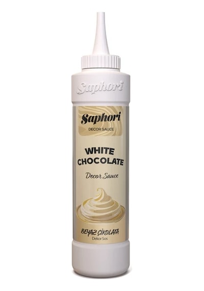Saphori Beyaz Çikolata Aromalı Dekor Sos Beyaz Çikolata Aromalı Pasta Sosu 750 Gr
