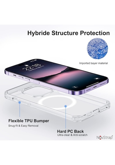 Apple Uyumlu iPhone 14 Pro Max Kilif 6.7 Seffaf Magsafe Kamera Korumali 556384208