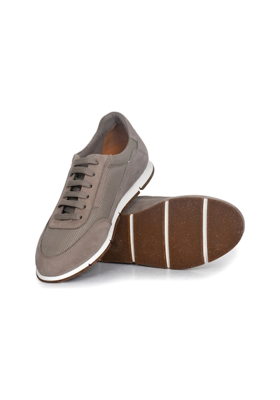 Tuna Hakiki Nubuk Deri/tekstil Ekru Erkek Sneaker Ayakkabı - X241336 Ekru