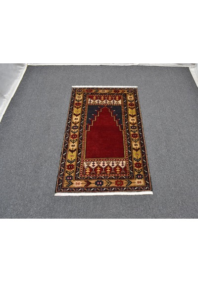 Zehra Abla Halı El Dokuma Seccade Mihraplı Namazlık Niğde Maden Çamardı Yün Halı 5928