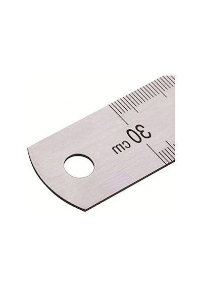 30 Cm Çelik Cetvel - İnç Ölçülü, Dayanıklı Ve Kullanışlı 1