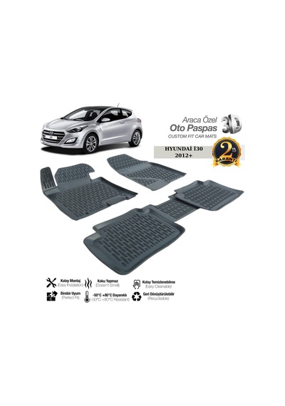 3d Paspas Siyah Hyundaı I30 2012+