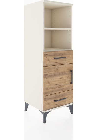 Hyperion Dolap 3 Raflı 2 Çekmeceli Tek Kapaklı 44x44x134 Aytaşı-çam Aytası