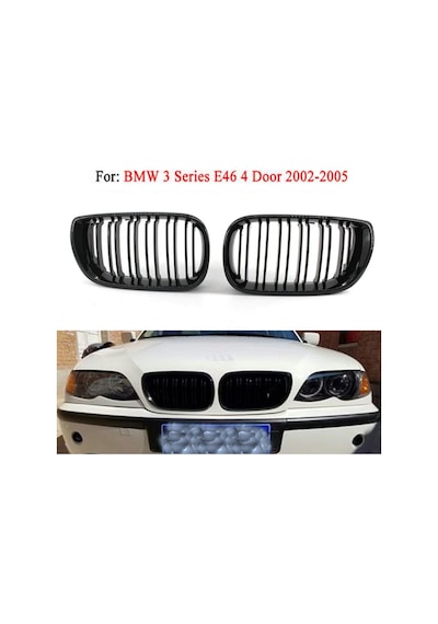 Bmw 3 Serisi E46 Ön Panjur Böbrek Çift Tırnak